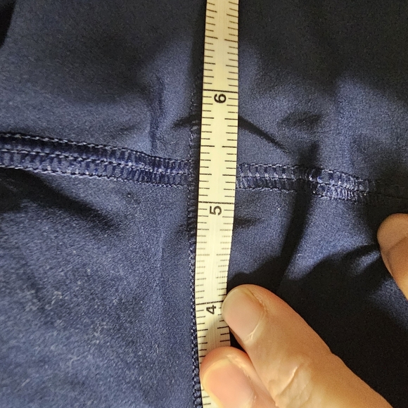 Lands' End Swim Shorts Size 16 Navy Blue Pockets Full Bottom - Picture 11 of 11